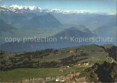 Rigi Kulm Panorama mit Berner Alpen Kat. Rigi Kulm