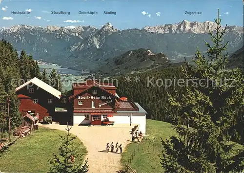 Nesselwang Sportheim Boeck mit Allgaeuer Alpenblick Kat. Nesselwang