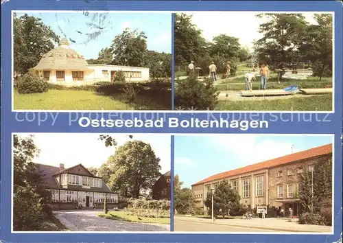 Boltenhagen Ostseebad HO Gaststaette Pavillon Minigolfanlage Haus am Meer FDGB Heim Fritz Reuter Kat. Ostseebad Boltenhagen