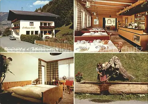 Mittersill Oberpinzgau Gasthaus Brennerwirt Gastraum Zimmer Brunnen Kat. Mittersill