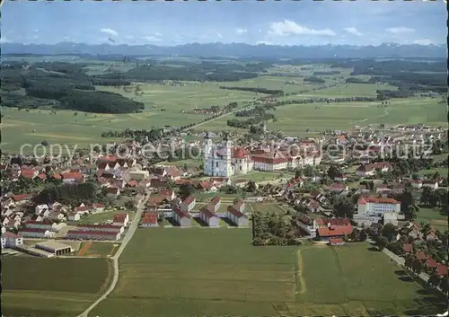 Ottobeuren Fliegeraufnahme Kloster Allgaeuer Hochgebirge Kat. Ottobeuren