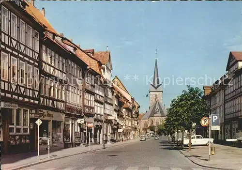 Duderstadt Marktstrasse mit St Servatius Kirche Kat. Duderstadt