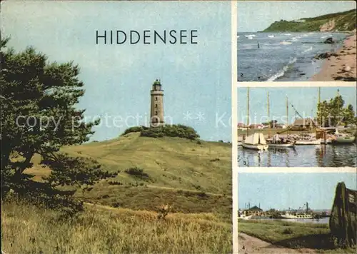 Insel Hiddensee Leuchtturm Strand bei Kloster Neuendorf Vitte Kat. Insel Hiddensee