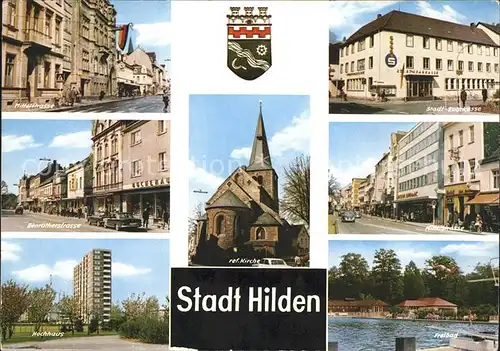 Hilden Mettmann Mittelstrasse Sparkasse reformierte Kirche Kat. Hilden