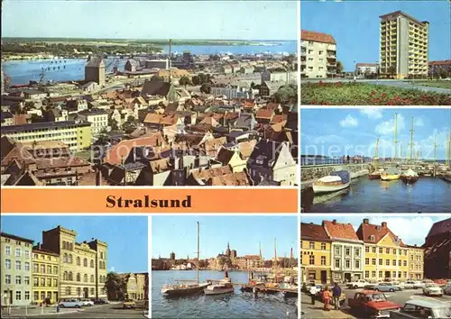 Stralsund Mecklenburg Vorpommern Leninplatz Hafen Markt Kat. Stralsund