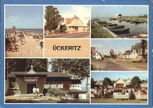 ueckeritz Usedom Strand Ratscafe Bootshafen Hauptstrasse  Kat. ueckeritz Usedom