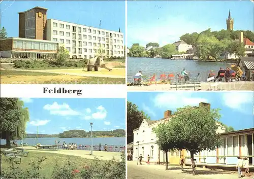 Feldberg Mecklenburg FDGB Erholungsheim Freundschaft Bettenhaus Terrasse Haussee  Kat. Feldberger Seenlandschaft