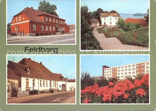 Feldberg Mecklenburg Rathaus FDGB Erholungsheim Freundschaft Apotheke  Kat. Feldberger Seenlandschaft