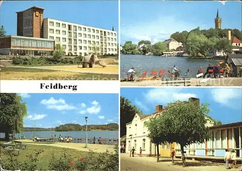 Feldberg Mecklenburg FDGB Erholungsheim Freundschaft Bettenhaus Terrasse Kat. Feldberger Seenlandschaft