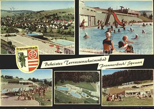Frammersbach Beheiztes Terrassenschwimmbad  Kat. Frammersbach