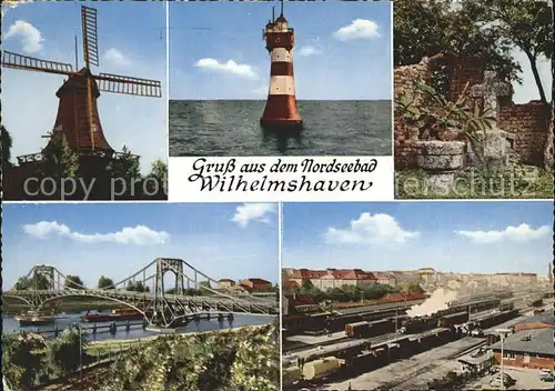 Wilhelmshaven Koppehoerner Muehle Leuchtturm Roter Sand Banter Ruine Kat. Wilhelmshaven