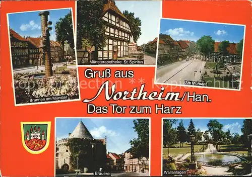 Northeim Brunnen Muensterapotheke St. Spiritus Brauerei Wallanlagen Kat. Northeim