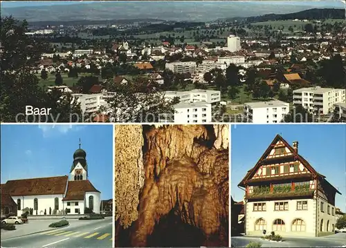 Baar Zug Pfarrkiche St. Martin Hoellgrotte Rathaus Kat. Baar