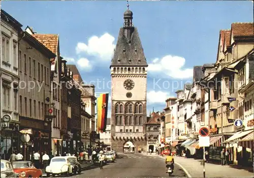 Speyer Rhein Maximilianstrasse mit Altpoertel Kat. Speyer