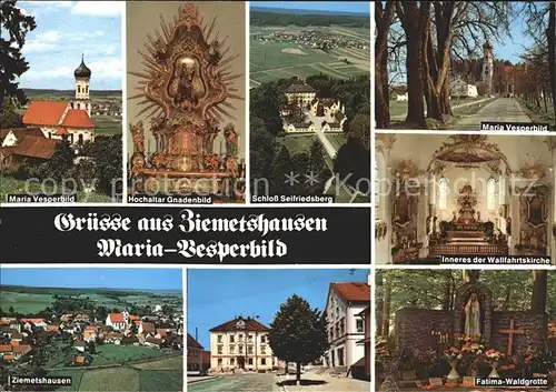 Ziemetshausen Maria Vesperbild Waldgrotte Wallfahrtskirche Kat. Ziemetshausen