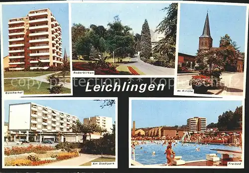Leichlingen Rheinland Freibad Buescherfhof  Kat. Leichlingen (Rheinland)