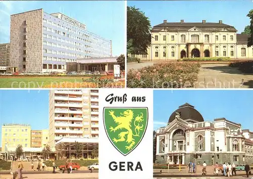 Gera Interhotel Gera Kunstgaleri Buehnen der Stadt Kat. Gera