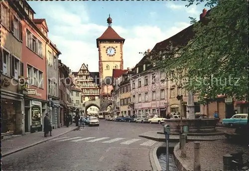 Freiburg Breisgau Oberlinden mit Schwabentor Kat. Freiburg im Breisgau
