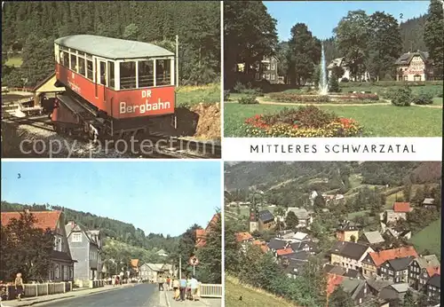 Schwarzatal Bergbahn Obstfelderschmiede Sitzendorf Meuselbach Schwarzmuehle Mellenbach Glasbach Kat. Rudolstadt
