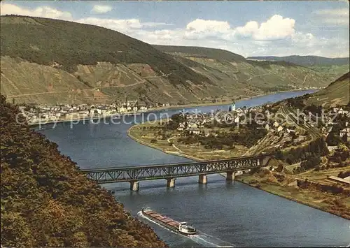 Bullay Mosel Blick von Marienburg mit Alf Kat. Bullay