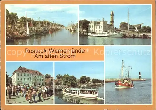 Warnemuende Ostseebad am alten Strom Kat. Rostock