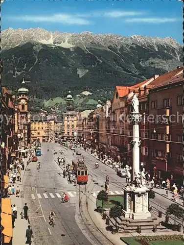 Innsbruck Maria Theresien Strasse mit Annasaeule Kat. Innsbruck