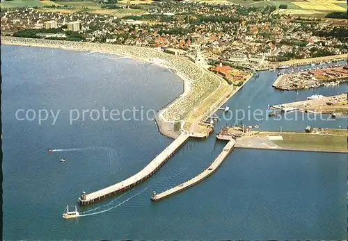 Buesum Nordseebad Fliegeraufnahme Hafen Kat. Buesum