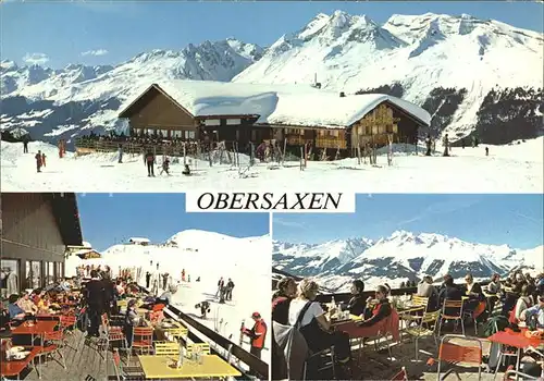 Obersaxen GR Bergrestaurant Cartitscha Skigebiet / Obersaxen /Bz. Surselva