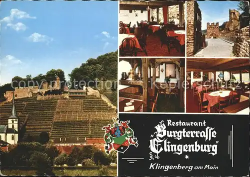 Klingenberg Main Restaurant Burgterrasse Kat. Klingenberg a.Main