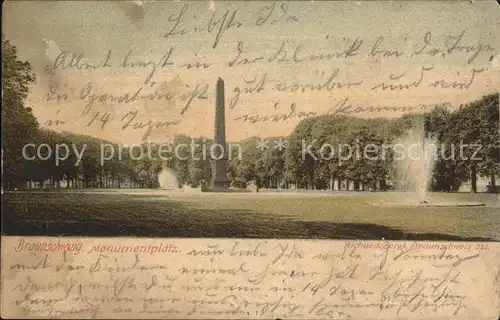 Braunschweig Monumentplatz Obelisk Kat. Braunschweig