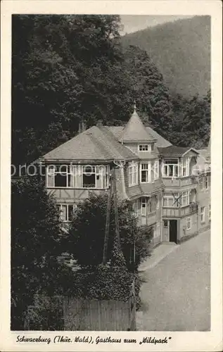 Schwarzburg Thueringer Wald Gasthaus zum Wildpark Kat. Schwarzburg