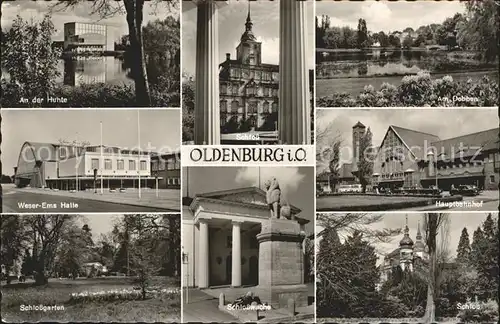 Oldenburg Niedersachsen Hunte Weser Ems Halle Schlossgarten Schloss Wache Dobben Bahnhof Kat. Oldenburg (Oldenburg)