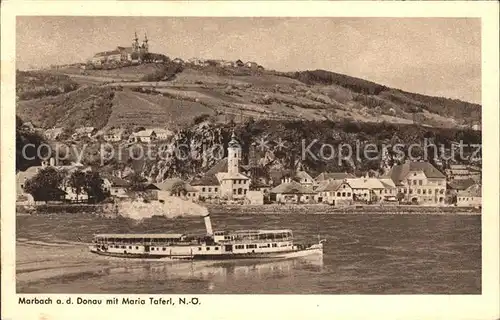 Marbach Donau mit Maria Taferl Dampfer Kat. Marbach an der Donau