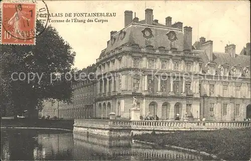 Fontainebleau Seine et Marne Palais Terrasse Etang des Carpes Kat. Fontainebleau