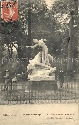Limoges Haute Vienne Jardin d Orsay Le Chene et le Roseau Monument Kat. Limoges