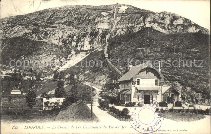 Lourdes Hautes Pyrenees Chemin De Fer Funiculaire Du Pic Du Jer Kat Lourdes Nr Kf Oldthing Ansichtskarten Hautes Pyrenees