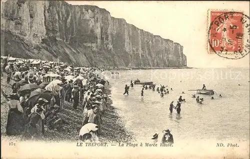 Le Treport La Plage a maree haute Kat. Le Treport