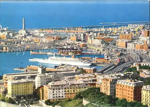 Genova Genua Liguria Panorama del porto Kat. Genova