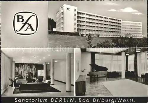 Bad Driburg Sanatorium Berlin Kurklinik BfA Kat. Bad Driburg