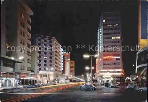 Casablanca Avenida de la Fuerzas Armadas Reales de noche Kat. Casablanca