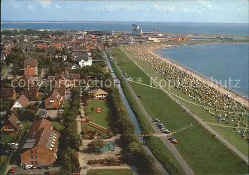 Buesum Nordseebad Blick vom Hochhaus Kat. Buesum