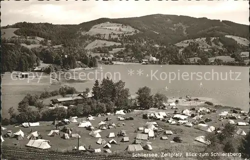 Schliersee Zeltplatz mit Schliersberg Kat. Schliersee