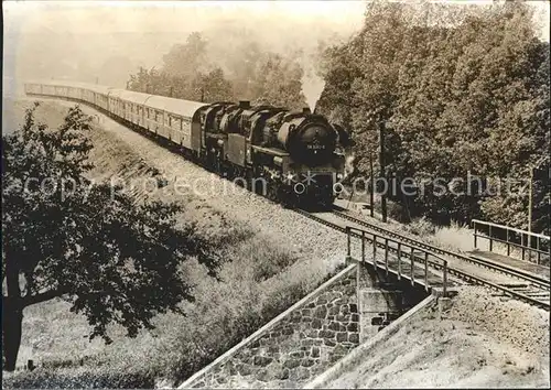 Stauchitz Dampflokomotive im Einsatz Baureihe 58 30 Sonderzug Kat. Stauchitz