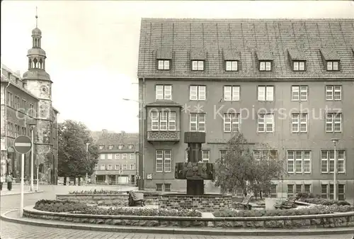 Nordhausen Thueringen Lutherplatz mit neuem Brunnen Kat. Nordhausen Harz