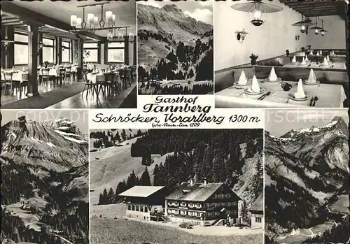 Schroecken Vorarlberg Gasthof Tannberg Speisesaal Gastraum Landschaft Kat. Schroecken