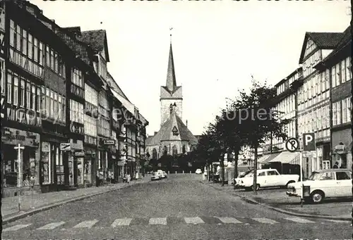 Duderstadt Marktstr mit St Servatius Kirche Kat. Duderstadt