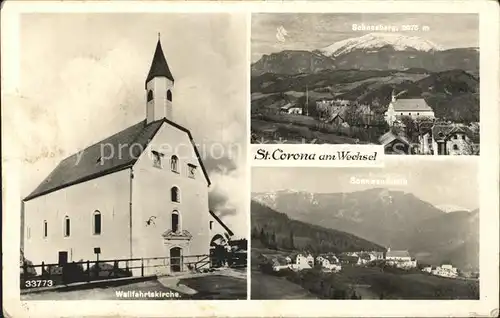 St Corona Wechsel Wallfahrtskirche Schneeberg Kat. St. Corona am Wechsel