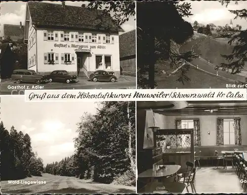 Neuweiler Calw Gasthaus Pension Metzgerei zum Adler Kat. Neuweiler