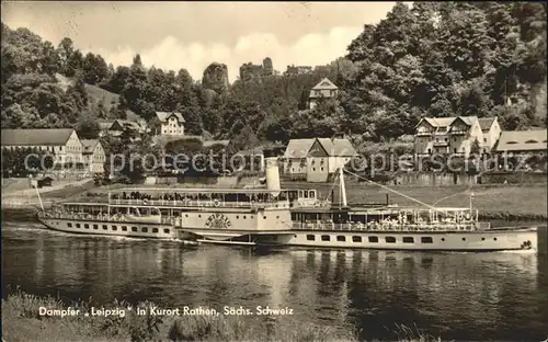 Rathen Saechsische Schweiz Dampfer Leipzig Kat. Rathen Sachsen