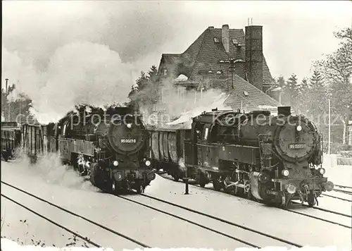 Ernstthal Dampflokomotiven Baureihe 95 027 und 95 009 Kat. Lauscha Rennsteig